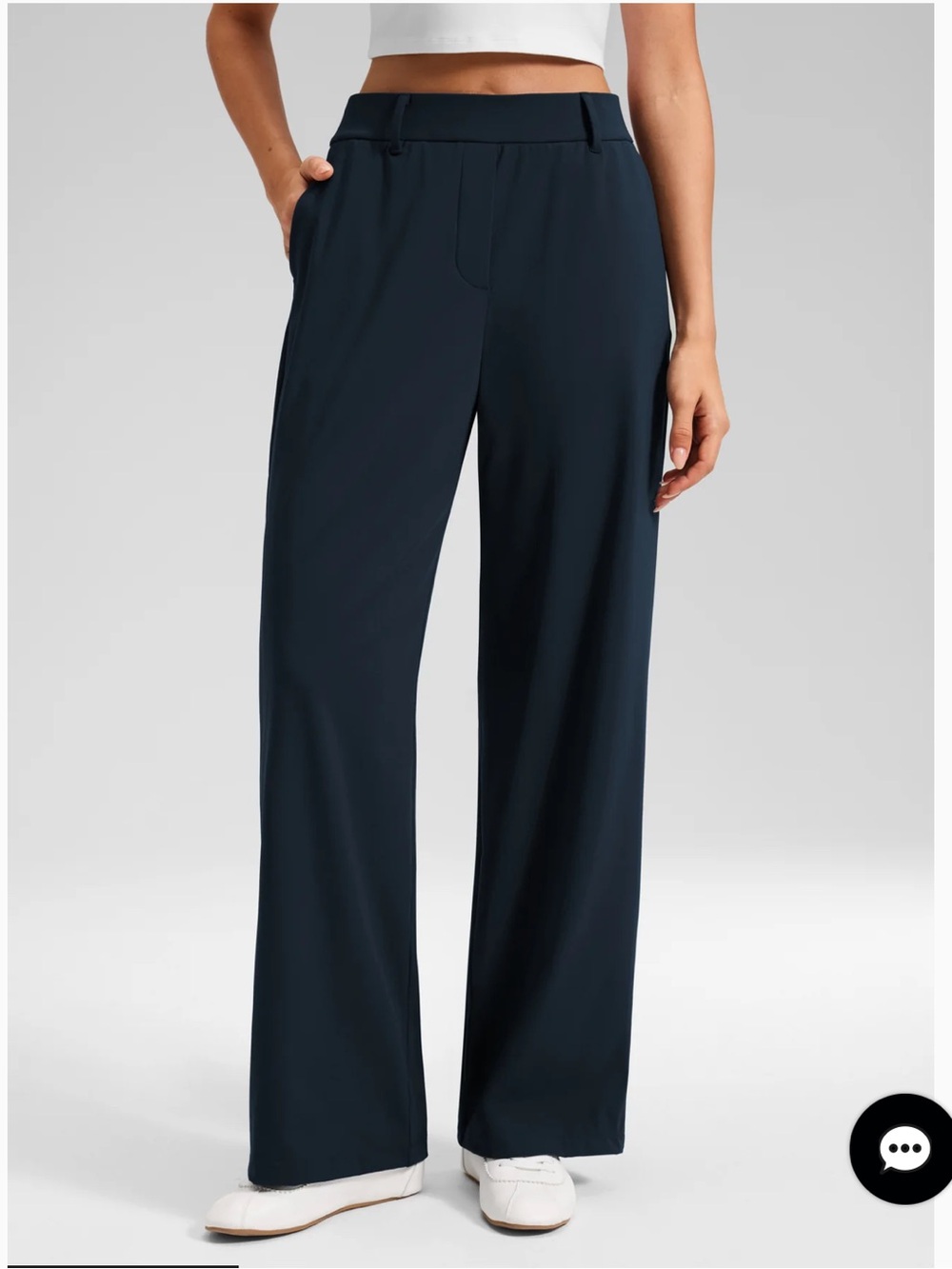 Walk the City Belt Loops Straight Leg Pant 30"  navy